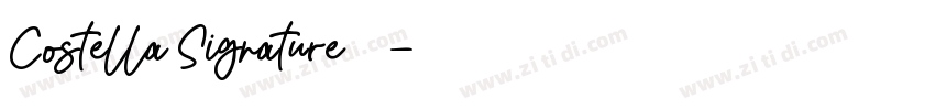 Costella Signature 语字体转换